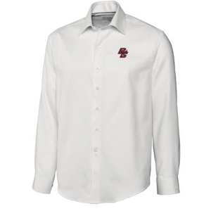 Boston College Eagles Men's LS Epic Easy Care Dobby Shirt - White